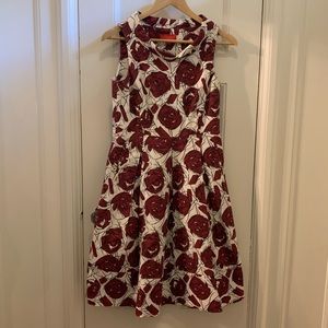 Red floral Lavia dress. Size Medium
